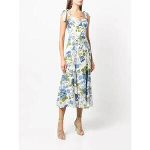 NWT, REFORMATION nadira floral-print midi dress in lucca SZ 4 #MD1550